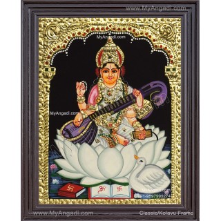 Saraswathi Tanjore Painting