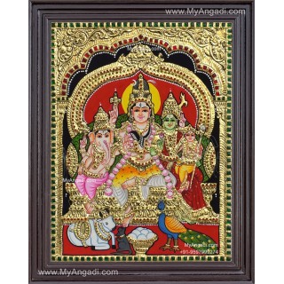 Shiva Family Tanjore Painting