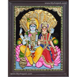 Vishnu Lakshmi Tanjore Paintings