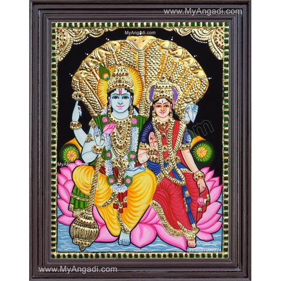 Vishnu Lakshmi Tanjore Paintings