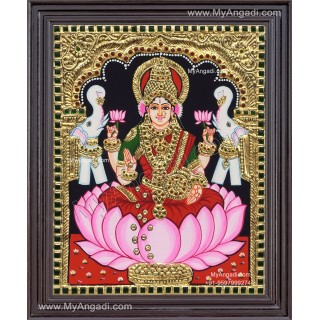 Gajalakshmi  Tanjore Painting