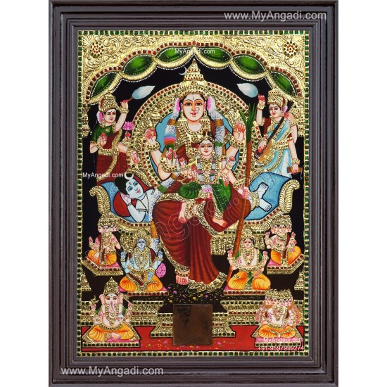 Raja Rajeshwari Tanjore Painting