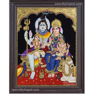Shiva Family Tanjore Painting