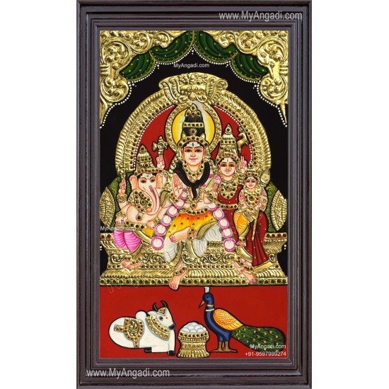Shiva Family Tanjore Painting