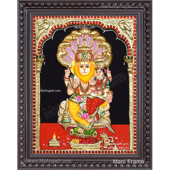 Lakshmi Narasimhar 3D Tanjore Painting Lakshmi Narasimhar 3D Tanjore Painting