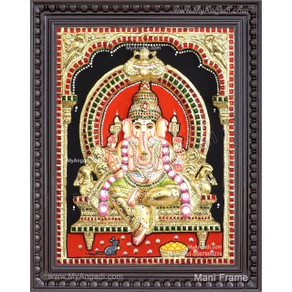 3D Ganesha Tanjore Painting