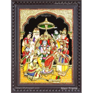 Ramar Pattabhisekam 3d Tanjore Painting