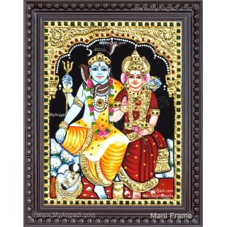Shiva Paarvathi Tanjore Painting