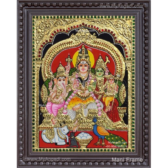 Shiva Family Tanjore Painting