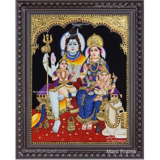 Shiva Family Tanjore Painting