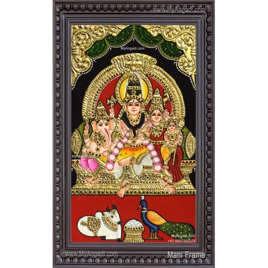 Shiva Family Tanjore Painting