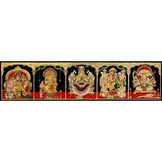 5 Panel  Tanjore Painting