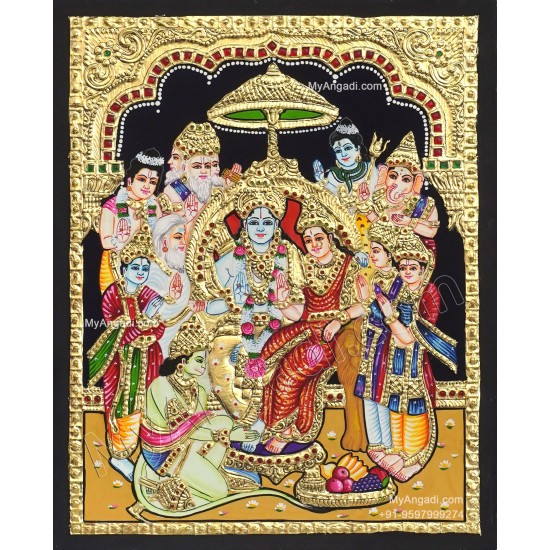 Ramar Pattabhisekam Tanjore Painting