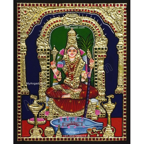 Kamatchi Amman Tanjore Painting