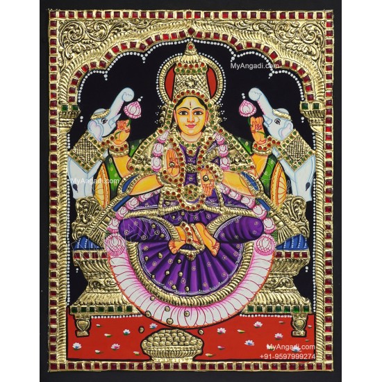 Gaja Lakshmi Tanjore Painting