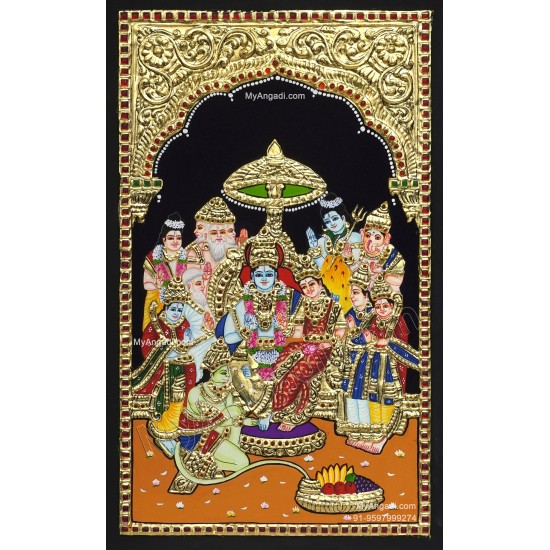 Ramar Pattabhisekam Tanjore Painting