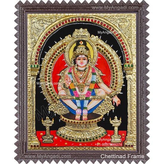 Ayyappan 2D Tanjore Painting Ayyappan 2D Tanjore Painting