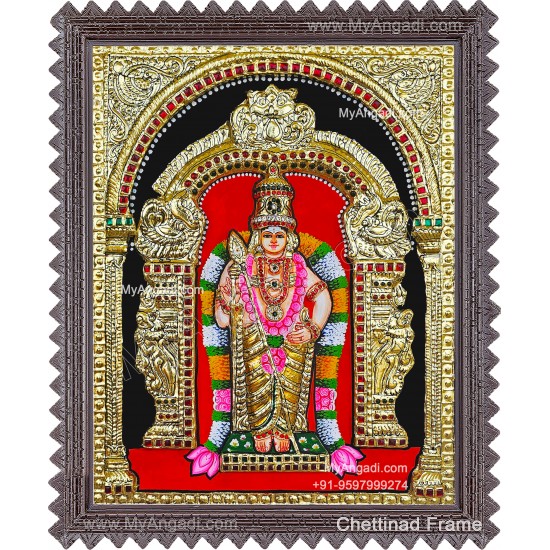 Murugan 2D Tanjore Painting Murugan 2D Tanjore Painting