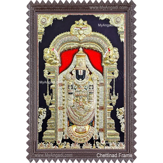 Embossed Balaji Tanjore Painting Embossed Balaji Tanjore Painting