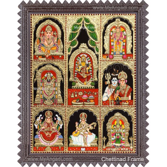 8 Panel  Tanjore Painting