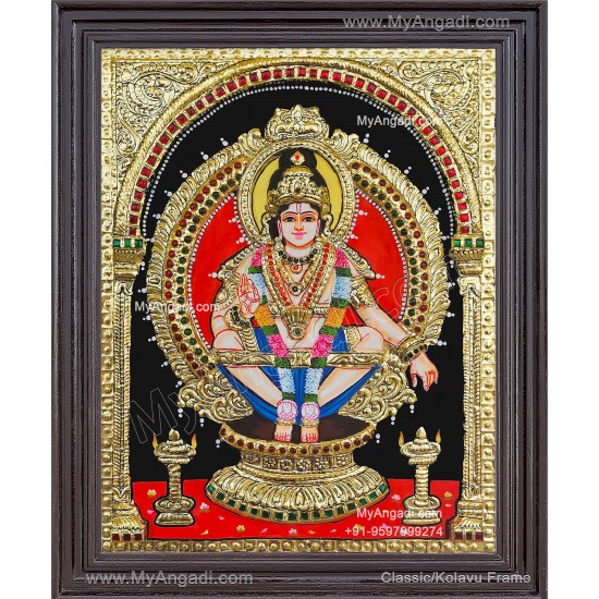 Ayyappan 2D Tanjore Painting Ayyappan 2D Tanjore Painting