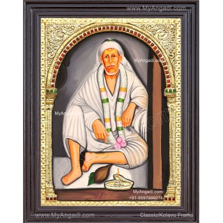 2D Saibaba Tanjore Painting