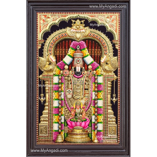 3d Balaji Lakshmi Tanjore Painting