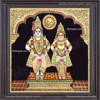 Vittal Rukmani Tanjore Painting