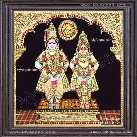 Vittal Rukmani Tanjore Painting