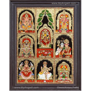 8 Panel  Tanjore Painting