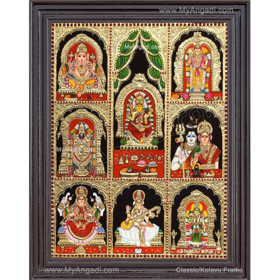 8 Panel  Tanjore Painting