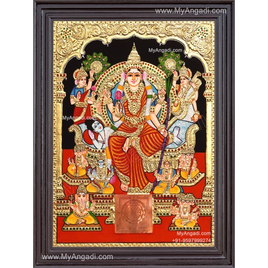 Raja Rajeshwari Tanjore Painting