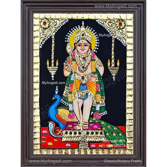 Peacock Murugar Tanjore Paintings Peacock Murugar Tanjore Paintings