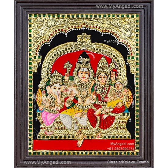 Shiva Family Tanjore Paintings Shiva Family Tanjore Paintings