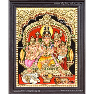 Shiva Family Tanjore Paintings