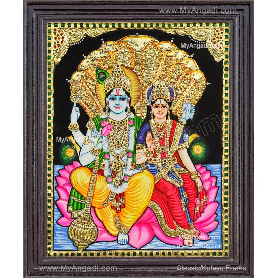 Vishnu Lakshmi Tanjore Painting Vishnu Lakshmi Tanjore Painting