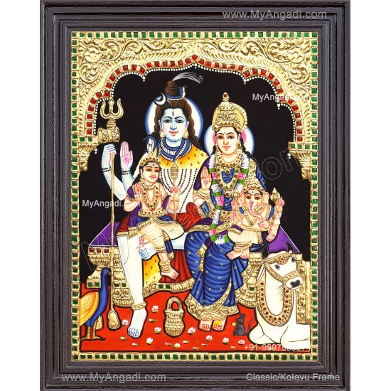 Shiva Family Tanjore Paintings