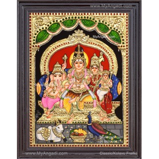 Shiva Family Tanjore Painting