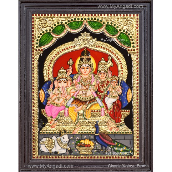 Shiva Family Tanjore Painting