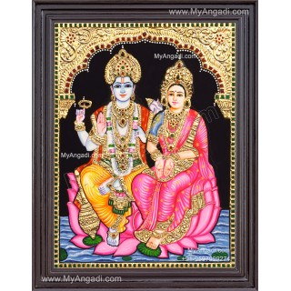 Vishnu Lakshmi Tanjore Painting