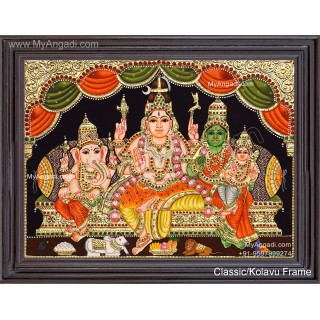 Shiva Family Tanjore Painting