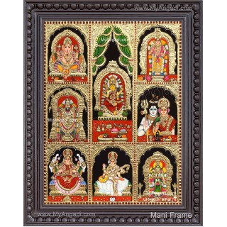 8 Panel  Tanjore Painting