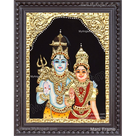 Shiva Parvathi Tanjore Painting