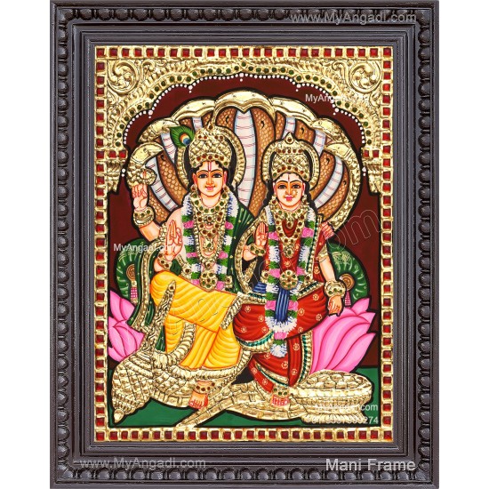 Vishnu Lakshmi Tanjore Painting