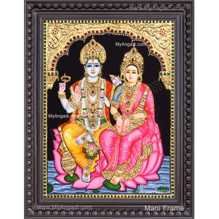 Vishnu Lakshmi Tanjore Painting