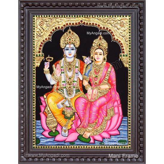 Vishnu Lakshmi Tanjore Painting