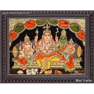Shiva Family Tanjore Painting