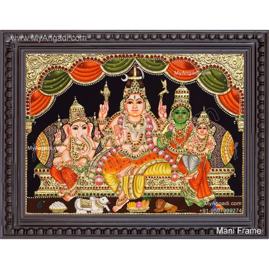 Shiva Family Tanjore Painting