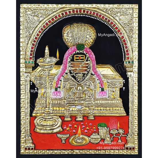 Shiva Lingam 2D Tanjore Painting Shiva Lingam 2D Tanjore Painting