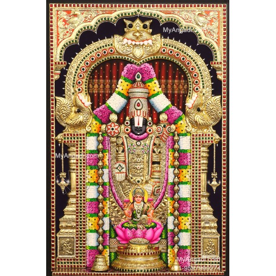 3d Balaji Lakshmi Tanjore Painting
